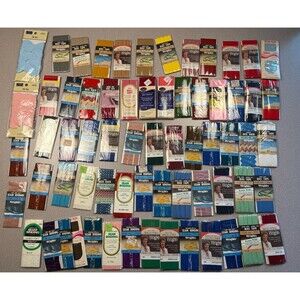 NEW 66 Sewing Notions Lot Wrights Bias Tape Seam Binding Hem Facing Piping++ NOS